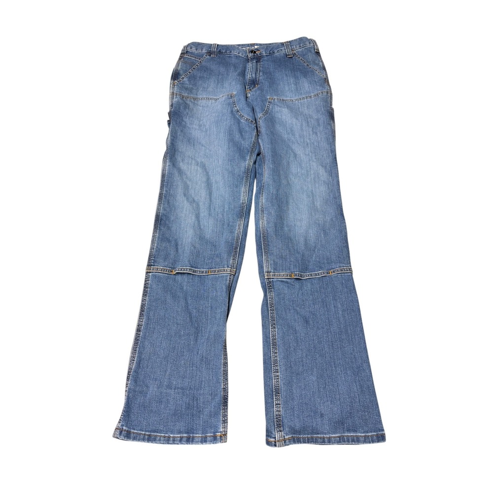 Carhartt Men's Rugged Flex Relaxed Double Front Blue Denim Mens 34x34 BD3329-M